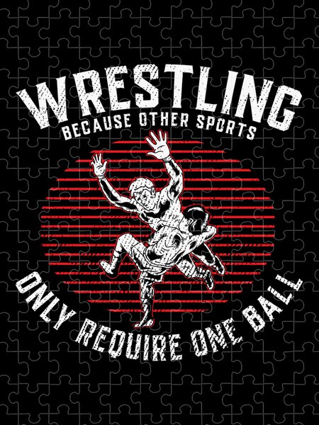 Wrestling - Wrestling Because Other Sports Only Require One Ball - Wrestling  - Sticker sold by STUDIO SAWORL, SKU 788289