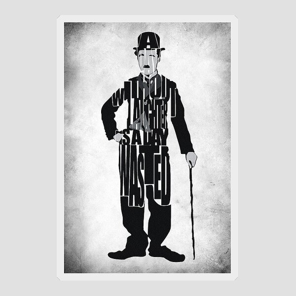Sticker Charlie Chaplin 112-57x101 cm