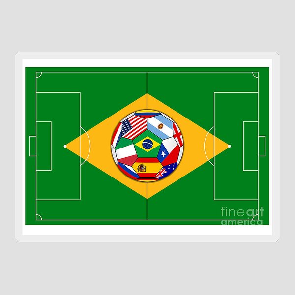 Brasil Soccer Flag Team Brazil Support Gift Sticker for Sale by  NUMAcreations