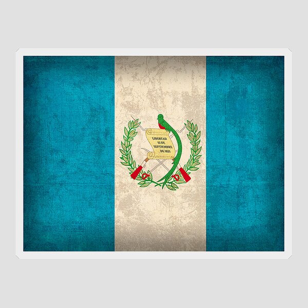 Guatemala Hand Palm Finger Print Aufkleber Flag Sticker Motiv Fahne 