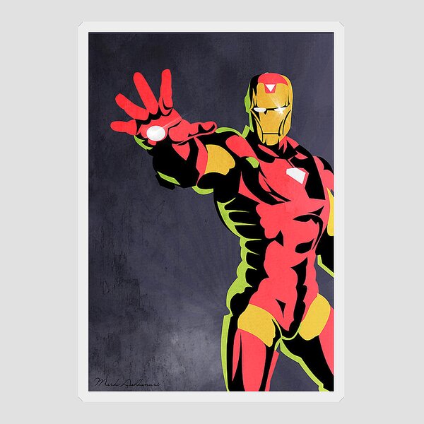 Officially Licensed Marvels Avengers Comic Superhero Artwork The IRON MAN 1 & 2 Full completo Body corpo Sticker Long Lasting Die-Cut Vinyl Sticker DECAL 