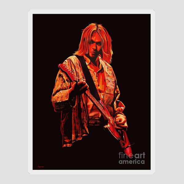 Kurt Cobain Wall Art Nirvana Sticker Studio Grunge Rock Decal Guitar Metal 