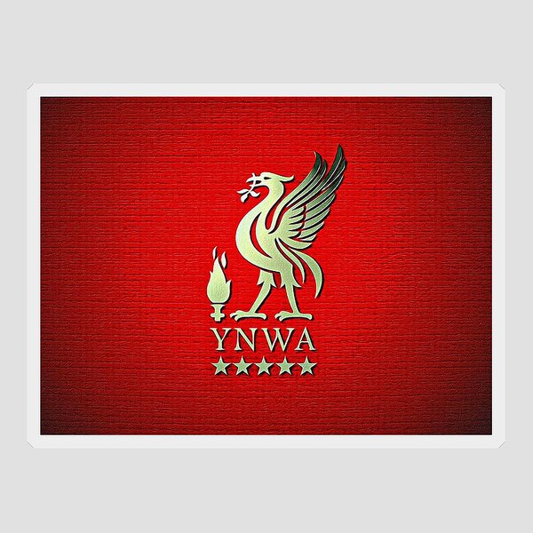 Official Liverpool FC Official Liver Bird Wall Sticker Red, 60cm Height LFC Decal Set Vinyl Poster Print Mural