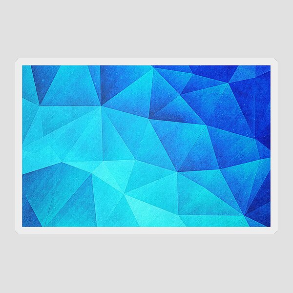 2 x Diamond Stickers 7.5 cm Abstract Blue Water Triangles  #21098 
