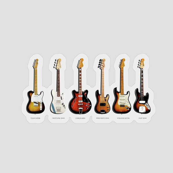 Autocollant personnalisé pour guitare Rock n Roll pour guitares et basses,  8 options de couleur. -  Canada