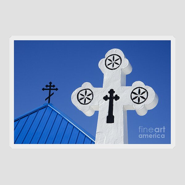 Ukrainian Orthodox Cross Sticker by Beltschazar - Fine Art America