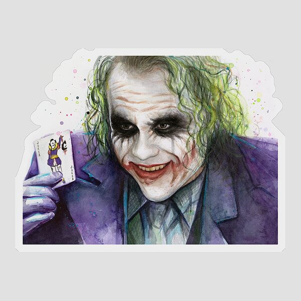 Joker Heath Ledger Canvas Quadro Dipinto, Painting by The_film