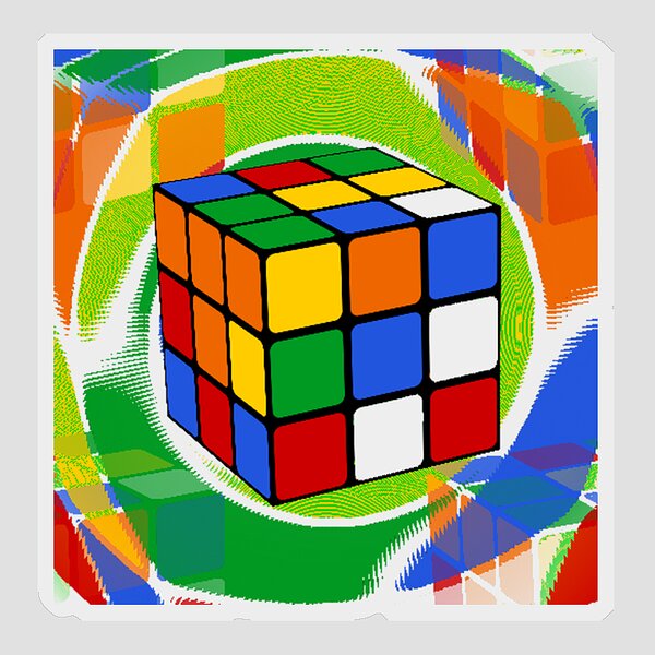 Reflective Rubik's Cube Sticker Car Decal 