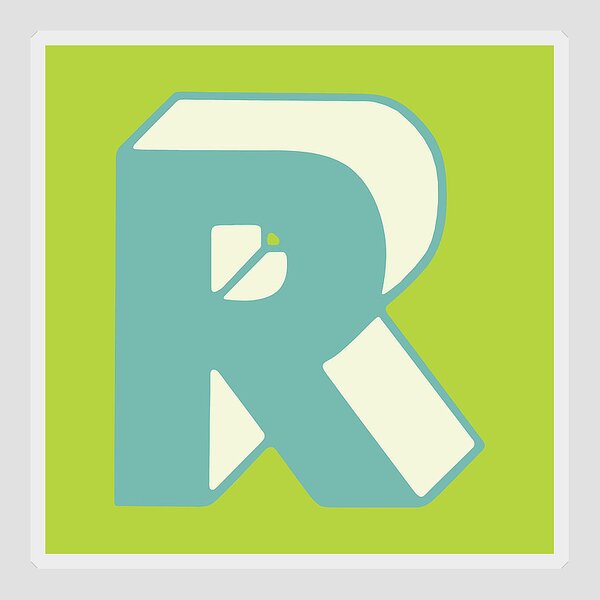 Letter R Stickers - Pixels