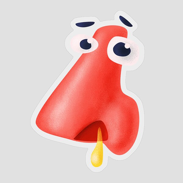 Funny Booger Nose Picker Drawing' Sticker
