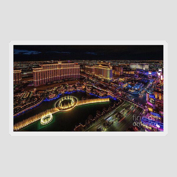 Las Vegas Strip Night Scene  #2797 2 x Heart Stickers 7.5 cm 