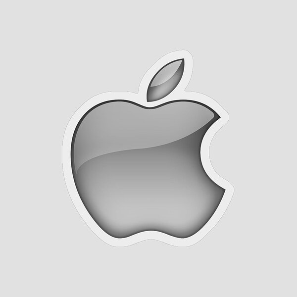 Apple Symbol Front transparent Original iMac 21 inch A1311 27 inch A1312 -  used original spareparts for Macs