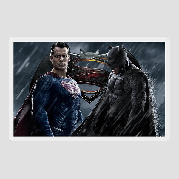 STICKER AUTOCOLLANT POSTER A4 COMICS BATMAN SUPERMAN DC.BATMAN ET SUPERMAN. 