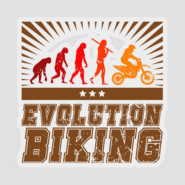 Evolution Motorrad' Sticker | Spreadshirt