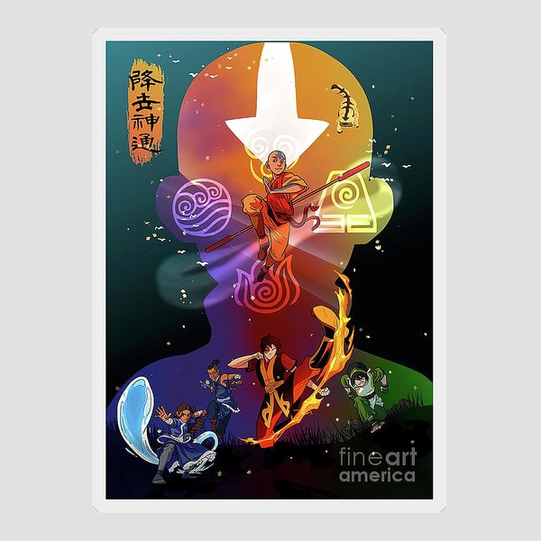 Aang's Team Avatar book 3 , Avatar: The Last Airbender Sticker for Sale by  Smartyboyx14