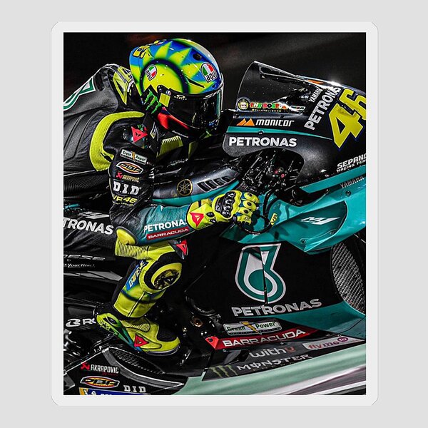 Sticker for Sale mit Valentino Rossi (Rückblick) von TheosTshirts