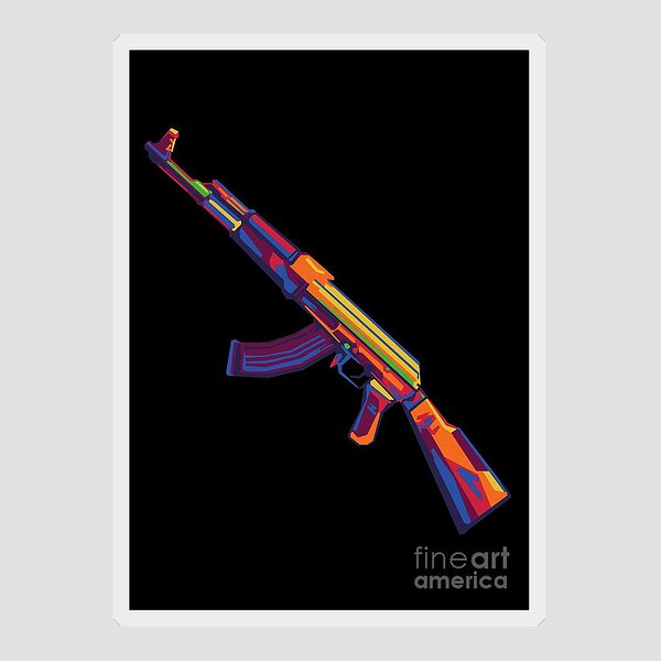 AK-47 Sticker for Sale by owellarj Brand