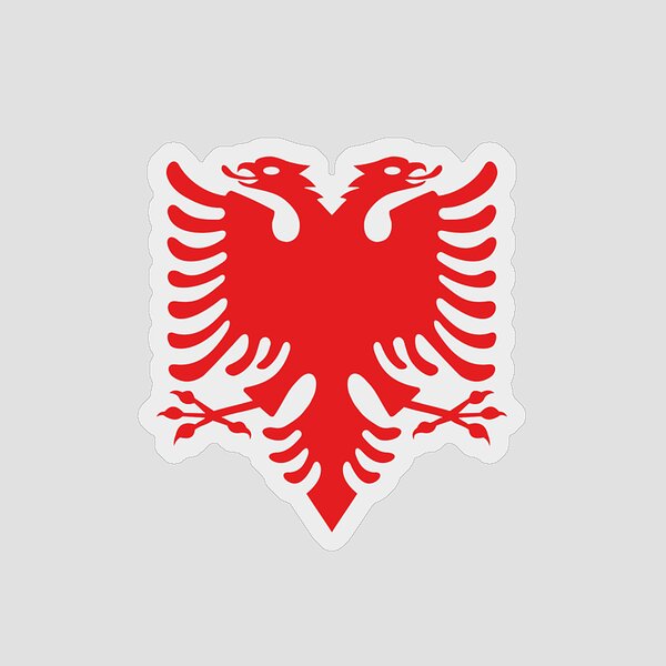 Assortiment lot de 25 autocollants Vinyle stickers drapeau Albanie-Albania 
