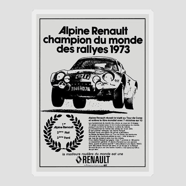 ALPINE RENAULT right Pin up Sticker droite 