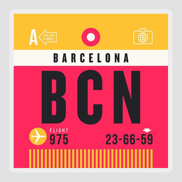 Spain Travel stickers - Barcelona - Madrid - Digital stickers for