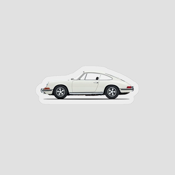 Aufkleber Porsche 911 Turbo Silhouette und Turbo schriftzug Sticker 