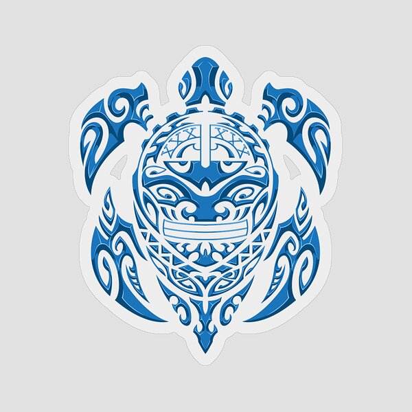 Maori Stern Gesicht Polynesian Tribal Tattoo Gift' Sticker