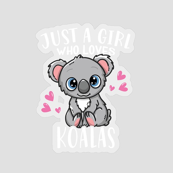 Koala Floral Crown Sticker Gift Koala Charity Koala Art Koala Sticker sheet