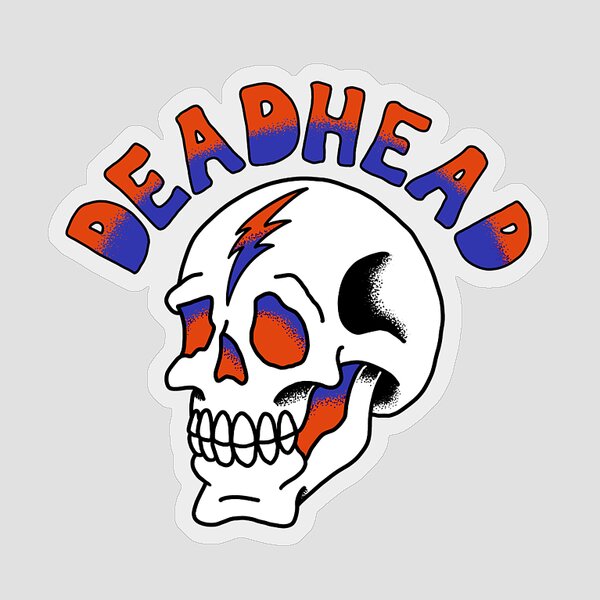 ©GDP #21 Grateful Dead Logo 3" x 6" sticker Rainbow Colors 198 