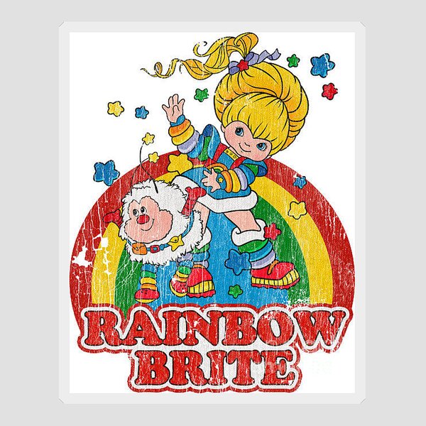 5.5"-9.5" Rainbow brite moonglow wall safe sticker border cut out character 