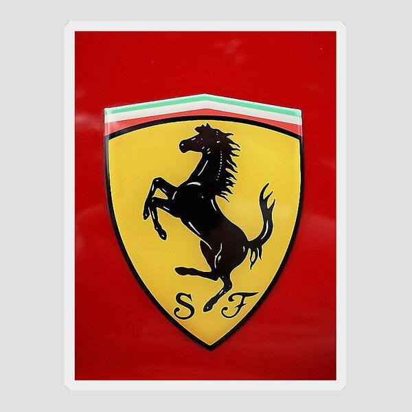 x4 75mm Tall Digitally Printed Ferrari Shield Car Logo Stickers Decals 