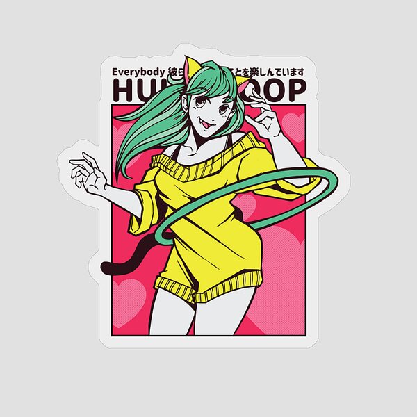 Hentai Otaku Lewd Anime Girl Waifu Material Sticker by Maximus Designs -  Pixels