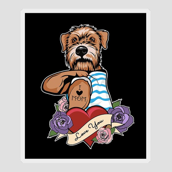 YES I LOVE MY SOFT COATED WHEATEN TERRIER STICKER 