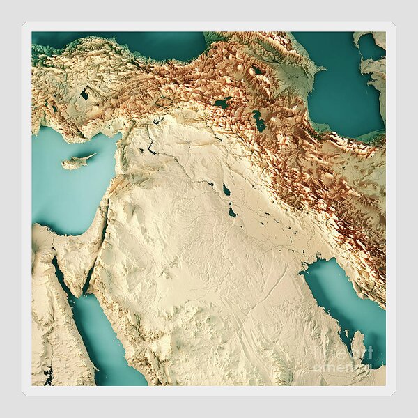 Armenia 3D Render Topographic Map Color Border Jigsaw Puzzle by Frank  Ramspott - Pixels