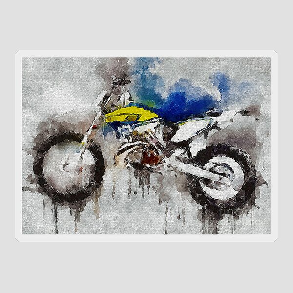 Husqvarna Motorcycle Painting, 5x7 Watercolor Print, Washington Height –  Art By Francis