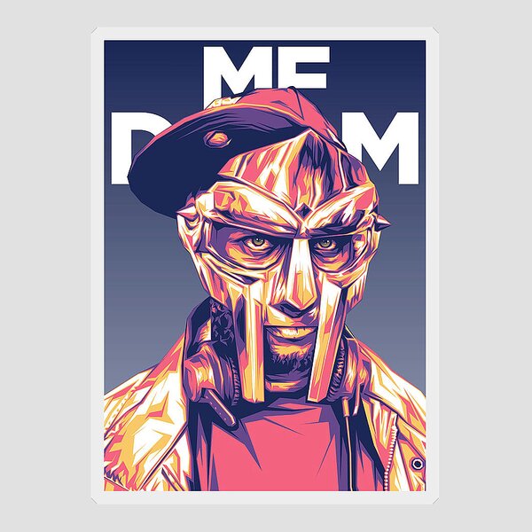 Mf Doom Sticker by Sisi Kumala - Pixels