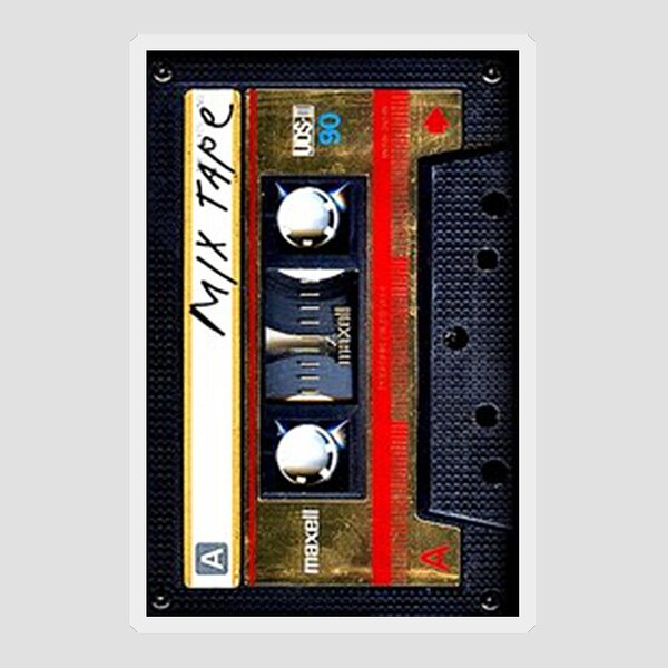 Mix cassette tape case Sticker by Chicken Soup - Pixels