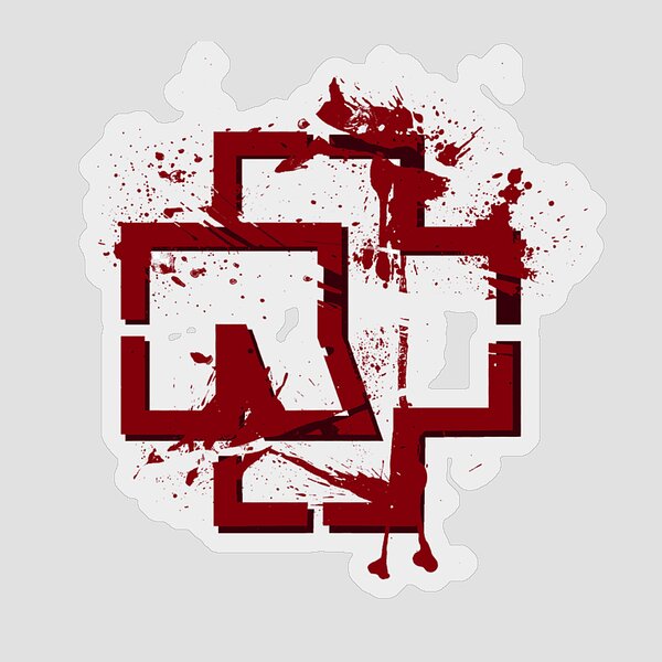 Rammstein Red Logo Sticker by Edsel Dunbobbin - Fine Art America