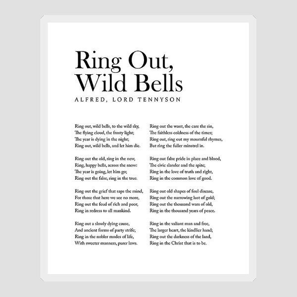 Ring Out, Wild Bells - A Life Changing Poem by Alfred Lord Tennyson | Happy  New Year Poem - YouTube