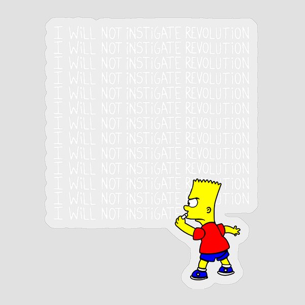 Sad Bart Stickers for Sale