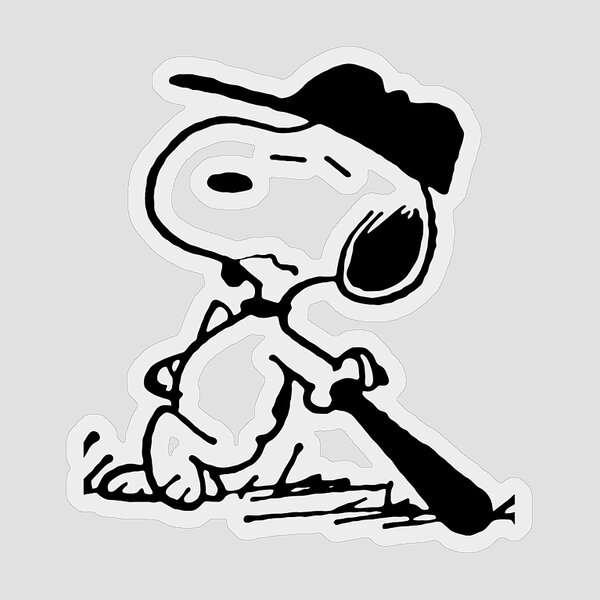 Spreadshirt Official Peanuts Snoopy in A Hurry Sticker, 10 x 10 cm, White  Matte : : Automotive