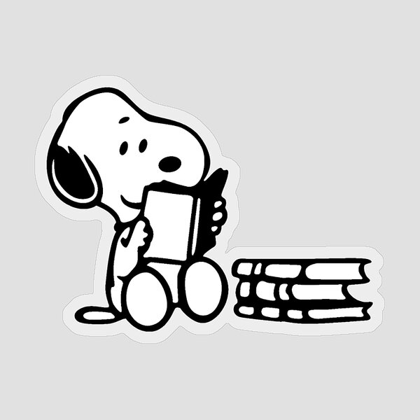 Spreadshirt Official Peanuts Snoopy in A Hurry Sticker, 10 x 10 cm, White  Matte : : Automotive