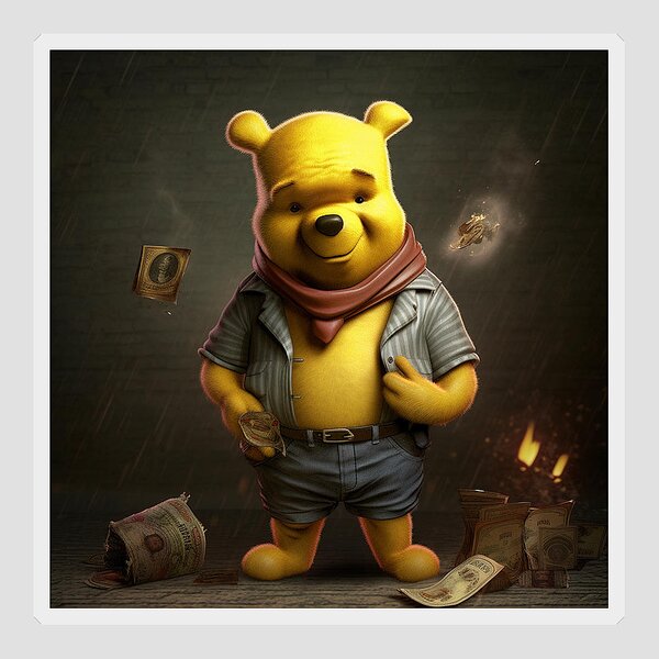 Winnie the pooh sticker !! Sticker for Sale by amysstickersco