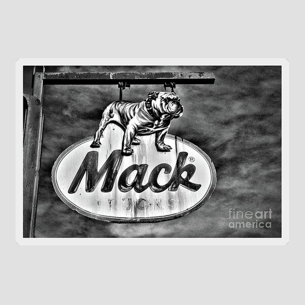 White New Gift MACK Vinyl Decals Bulldog 