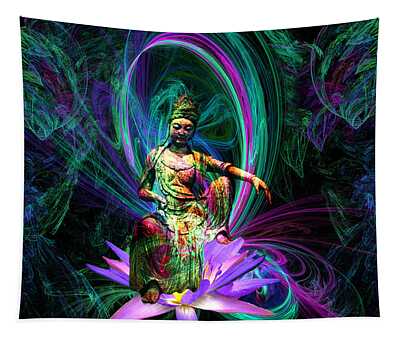 52 x 76Made In IndiaHome decorWall Hanging Kwan Yin Tapestry 