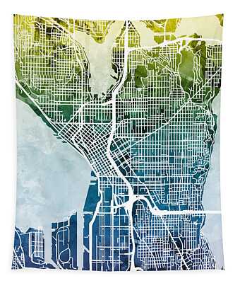 Seattle Map Tapestries