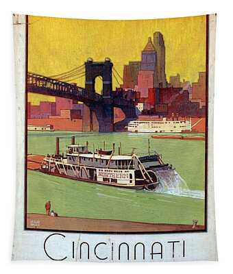 Ohio Cincinnati Captain United States America Travel Advertisement Art Poster 
