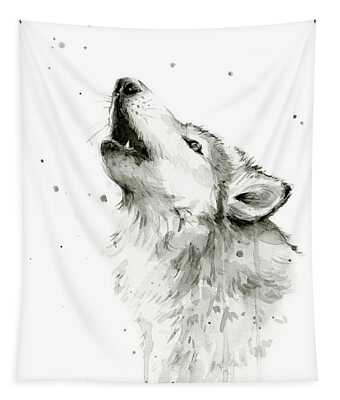 Wolf Watercolor Tapestries