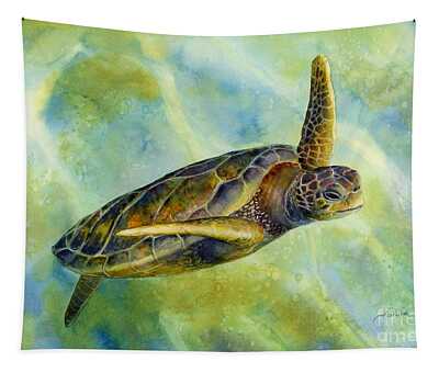 Turtle Close Up Tapestries