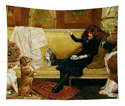 Boy And Dog Tapestries