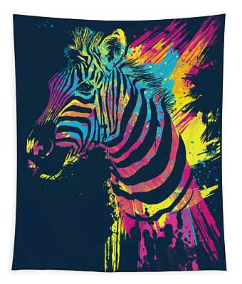 Colorful Zebra Tapestries